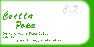 csilla popa business card